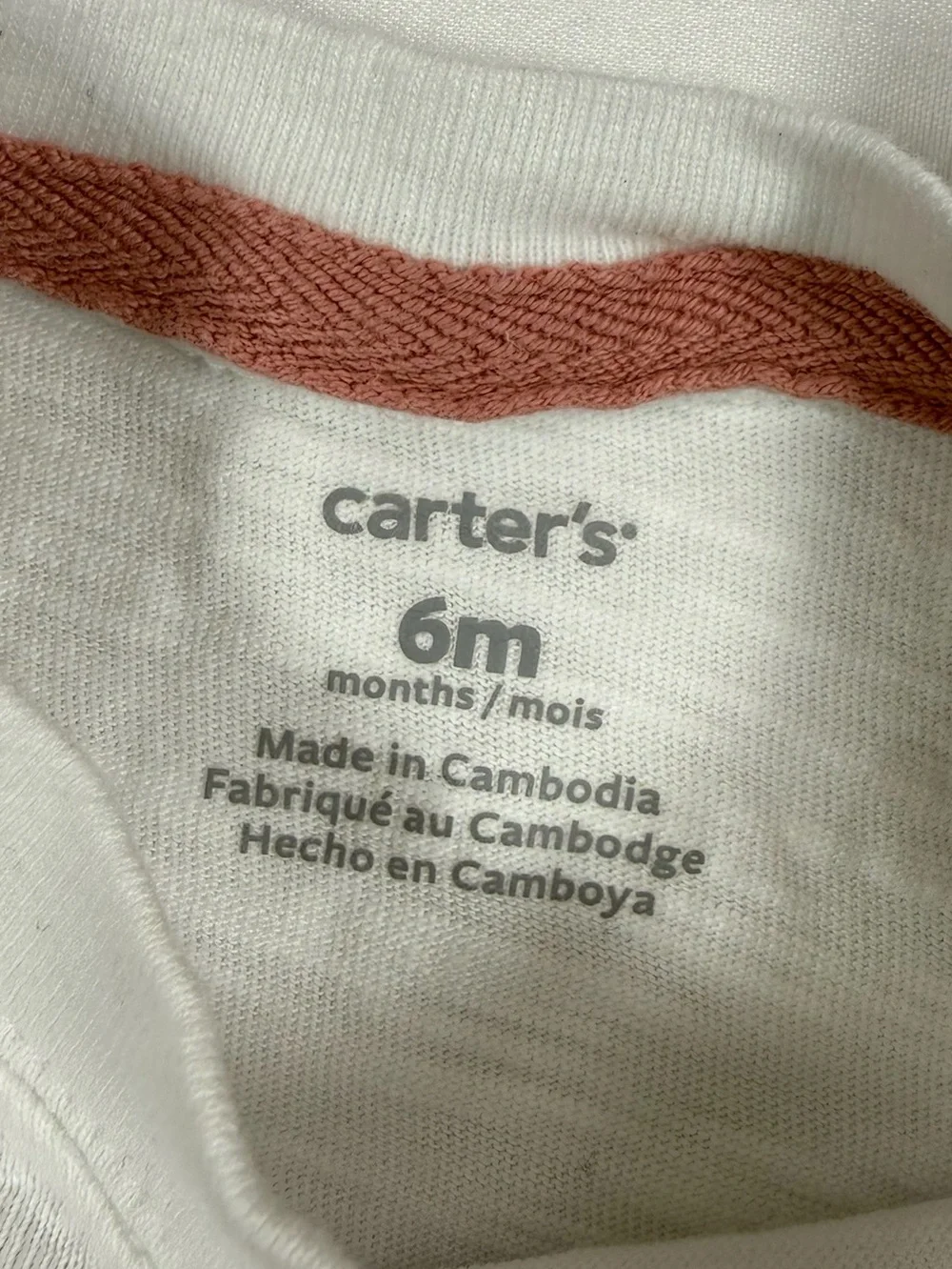 CARTERS Baby Boys White Ocean Sea Life Graphic T-Shirt 100% Cotton Size 6 Month
